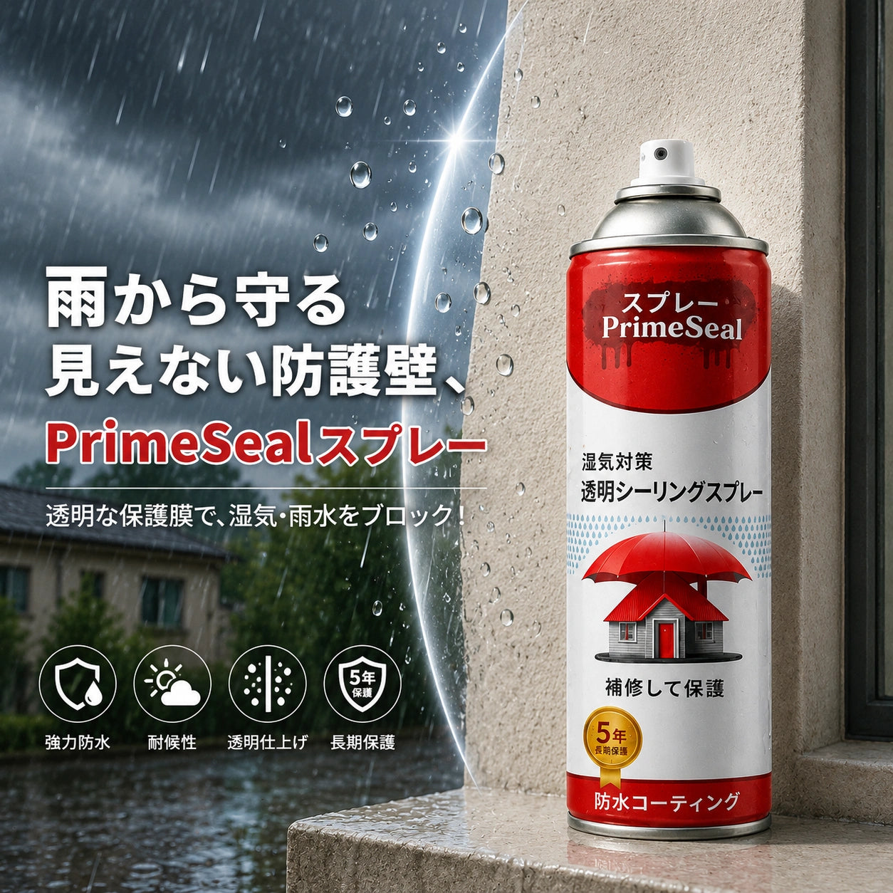 PrimeSeal 450ml – 雨に強い防水スプレー